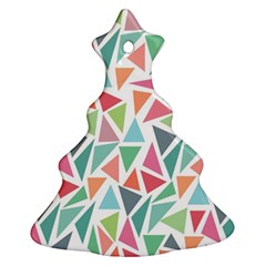 Colorful Triangle Vector Pattern Christmas Tree Ornament (two Sides)