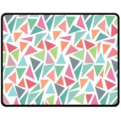 Colorful Triangle Vector Pattern Double Sided Fleece Blanket (medium) 