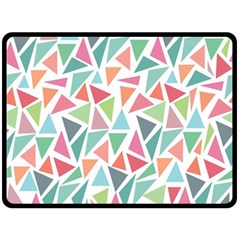 Colorful Triangle Vector Pattern Double Sided Fleece Blanket (large) 