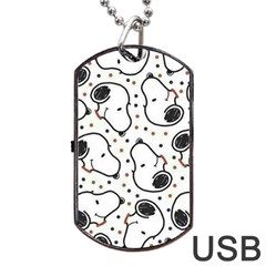 Dog Pattern Dog Tag Usb Flash (one Side)