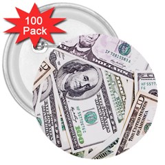 Mixed Dollars 3  Buttons (100 Pack) 