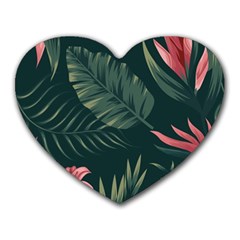 Tropical Flowers Pattern Tekstura Fon Background Pattern Heart Mousepads by Vaneshart