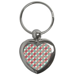 Romboidal Vector Pattern Key Chain (heart) by Vaneshart