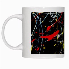 Random Paint Splats Background White Mugs