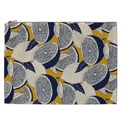 Blue And Ochre Cosmetic Bag (xxl)