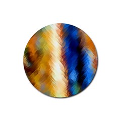 Abstract Paint Smears Rubber Round Coaster (4 Pack)  by Vaneshart