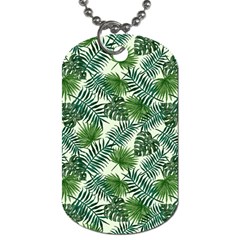 Leaves Tropical Wallpaper Foliage Dog Tag (Two Sides)