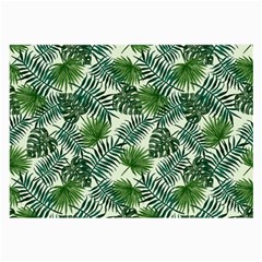 Leaves Tropical Wallpaper Foliage Large Glasses Cloth (2 Sides) by Vaneshart