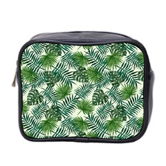 Leaves Tropical Wallpaper Foliage Mini Toiletries Bag (Two Sides)