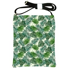 Leaves Tropical Wallpaper Foliage Shoulder Sling Bag