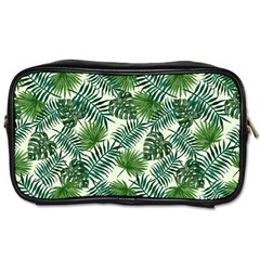 Leaves Tropical Wallpaper Foliage Toiletries Bag (one Side) by Vaneshart