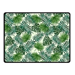 Leaves Tropical Wallpaper Foliage Fleece Blanket (Small)