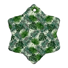 Leaves Tropical Wallpaper Foliage Ornament (Snowflake)