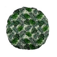 Leaves Tropical Wallpaper Foliage Standard 15  Premium Round Cushions