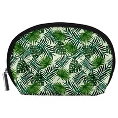 Leaves Tropical Wallpaper Foliage Accessory Pouch (Large)