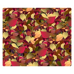 Floral Pattern Design Double Sided Flano Blanket (small) 