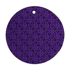 Iris Retrowheel Round Ornament (two Sides) by Vaneshart