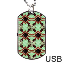 Christmas Pattern Dog Tag Usb Flash (one Side)