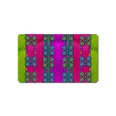 Flowers In A Rainbow Liana Forest Festive Magnet (name Card)