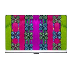 Flowers In A Rainbow Liana Forest Festive Business Card Holder