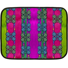 Flowers In A Rainbow Liana Forest Festive Fleece Blanket (mini)