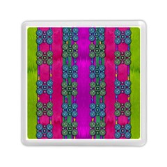 Flowers In A Rainbow Liana Forest Festive Memory Card Reader (square)