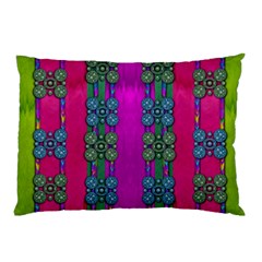 Flowers In A Rainbow Liana Forest Festive Pillow Case (two Sides)