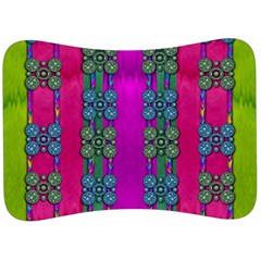 Flowers In A Rainbow Liana Forest Festive Velour Seat Head Rest Cushion