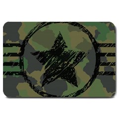 Military Camouflage Design Large Doormat  by Vaneshart