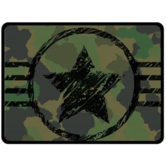 Military Camouflage Design Double Sided Fleece Blanket (large) 