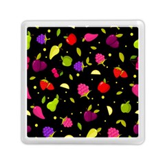 Vector Seamless Summer Fruits Pattern Colorful Cartoon Background Memory Card Reader (square)