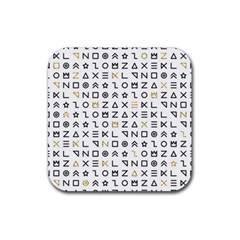 Memphis Seamless Patterns Rubber Coaster (square) 