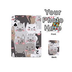 Hand Draw Cats Seamless Pattern Playing Cards 54 Designs (mini) by Vaneshart