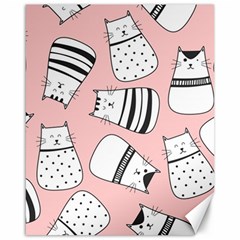 Cute Cats Cartoon Seamless Pattern Canvas 16  X 20 