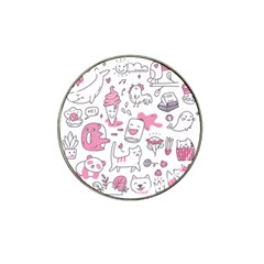 Set Kawaii Doodles Hat Clip Ball Marker by Vaneshart