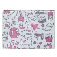 Set Kawaii Doodles Cosmetic Bag (xxl)