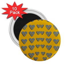 Butterfly Cartoons In Hearts 2 25  Magnets (10 Pack)  by pepitasart