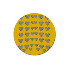 Butterfly Cartoons In Hearts Magnet 3  (round) by pepitasart