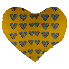 Butterfly Cartoons In Hearts Large 19  Premium Heart Shape Cushions