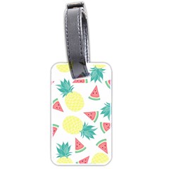 Vector Seamless Pattern With Pineapples Luggage Tag (two Sides)