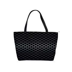 Black Metallic Hexagon Mesh Pattern Background Classic Shoulder Handbag