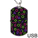 Geometric Seamless Pattern Dog Tag USB Flash (One Side) Front