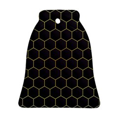Hexagon Black Background Ornament (bell) by Vaneshart