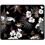 Beautiful Artistic Dark Tropical Pattern Double Sided Fleece Blanket (Medium)  58.8 x47.4  Blanket Front