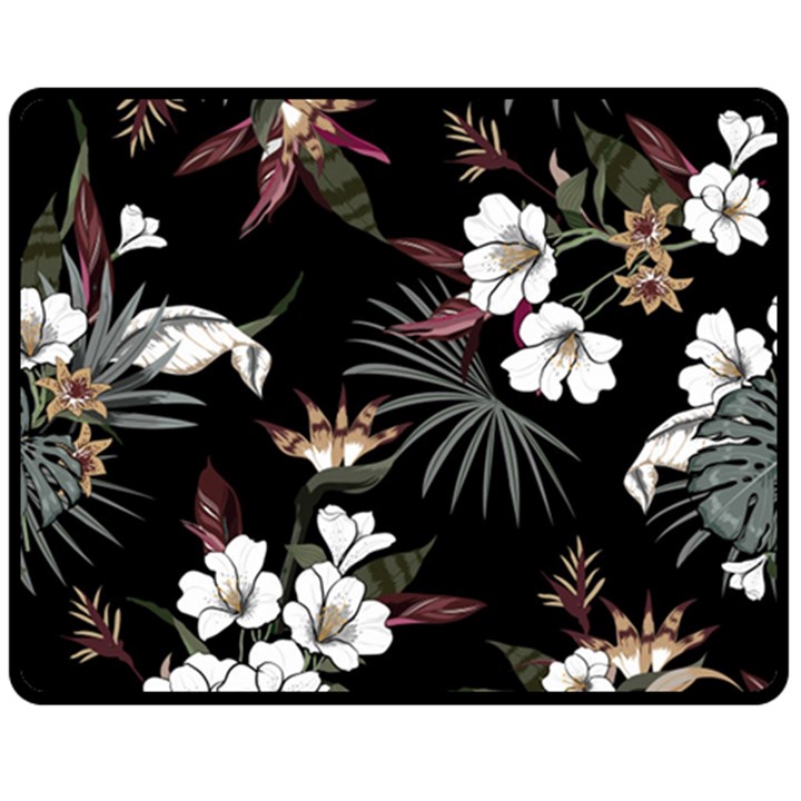 Beautiful Artistic Dark Tropical Pattern Double Sided Fleece Blanket (Medium) 