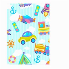 Transport Toy Seamless Pattern Large Garden Flag (two Sides)