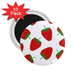 Seamless Pattern Fresh Strawberry 2 25  Magnets (10 Pack)  by Vaneshart