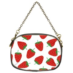 Seamless Pattern Fresh Strawberry Chain Purse (two Sides) by Vaneshart