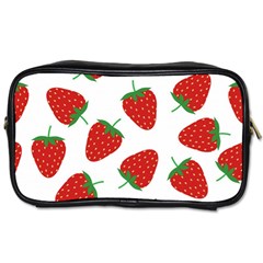 Seamless Pattern Fresh Strawberry Toiletries Bag (one Side)