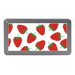 Seamless Pattern Fresh Strawberry Memory Card Reader (mini) by Vaneshart